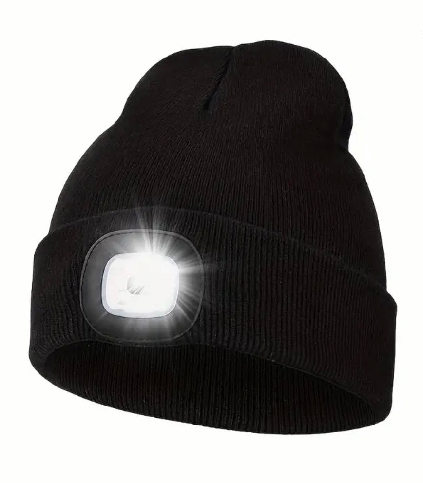 Beanie Hat with LED Rechargeable Light