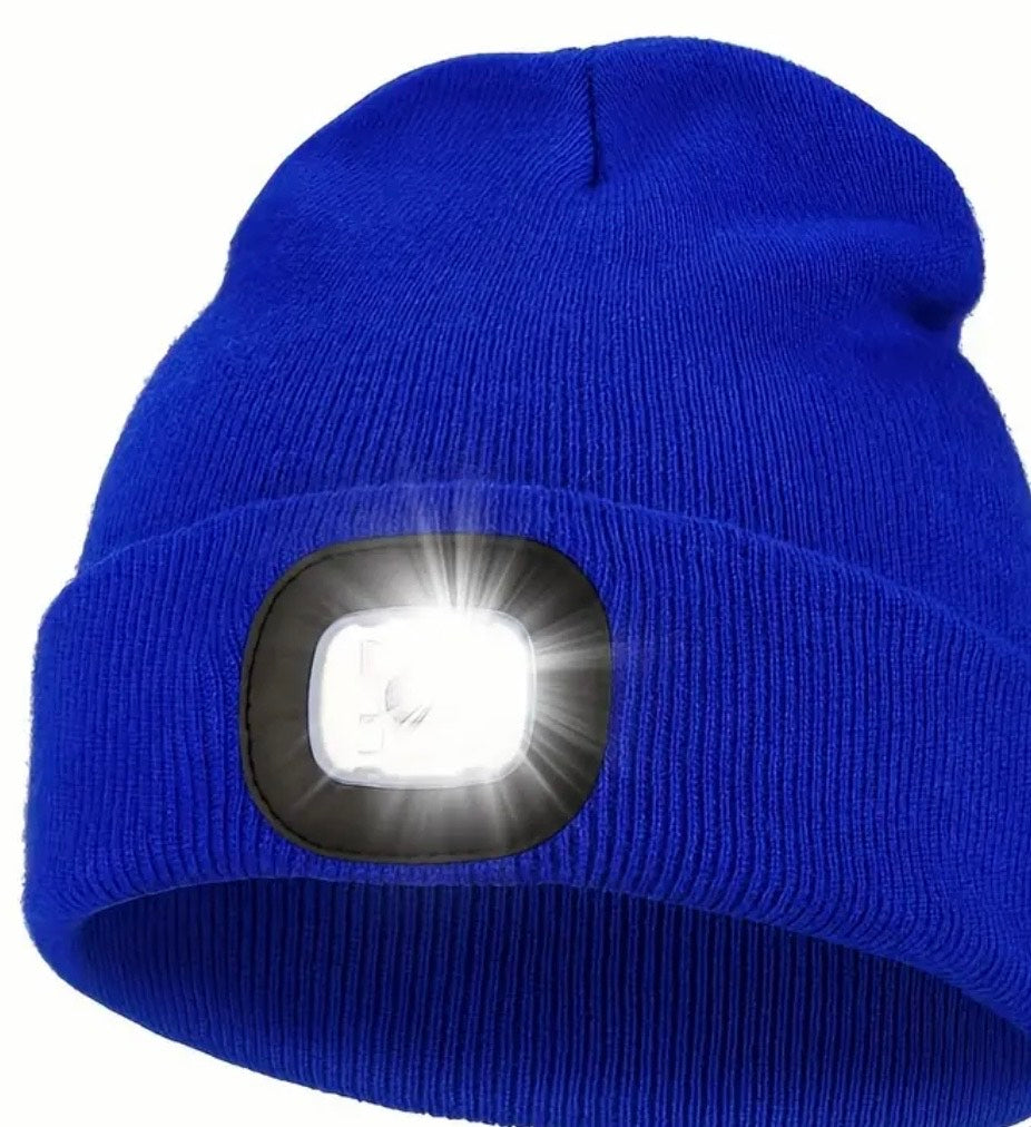 Beanie Hat with LED Rechargeable Light