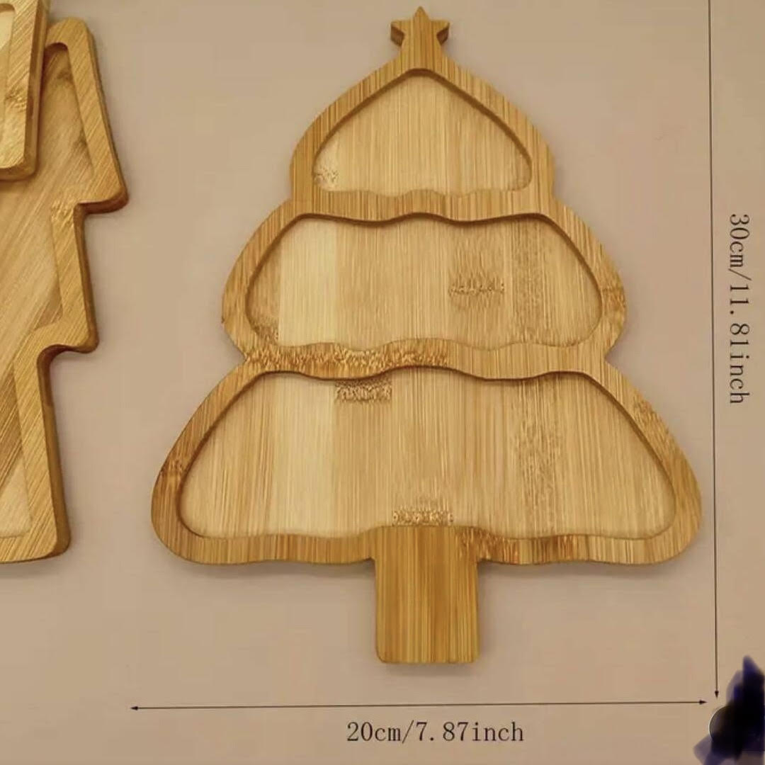 Wood Christmas Tree Tray