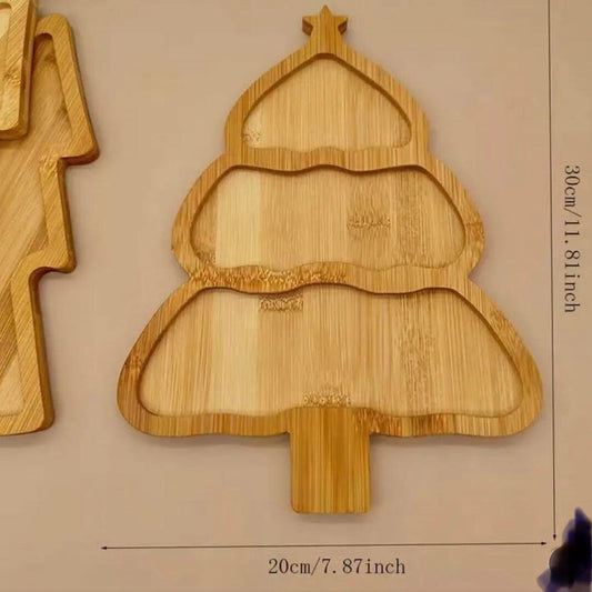 Wood Christmas Tree Tray