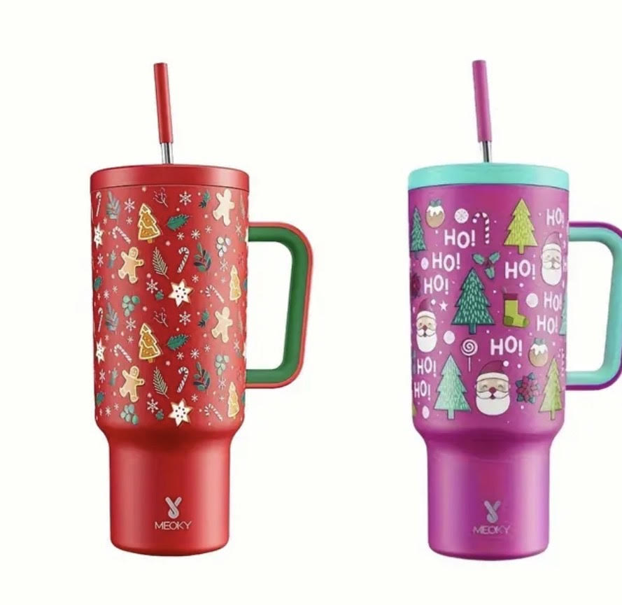 Christmas Tumbler w/Handle 40oz.