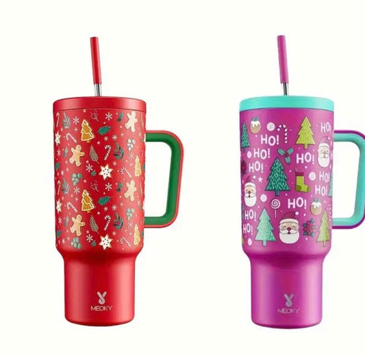 Christmas Tumbler w/Handle 40oz.